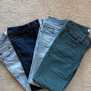 Madewell Men’s Jeans BUNDLE (4) — blue/grey, light wash, and dark wash